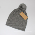 Gorro de chapéu de malha de inverno de malha de diamante de cabo unisex (HW148)